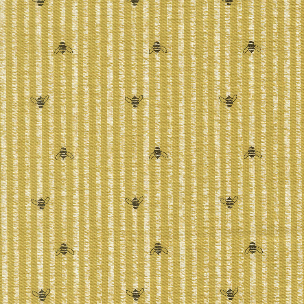Fabric Moda Golden Bee Stripes Pollinators by the Quarter Yard 48816-14