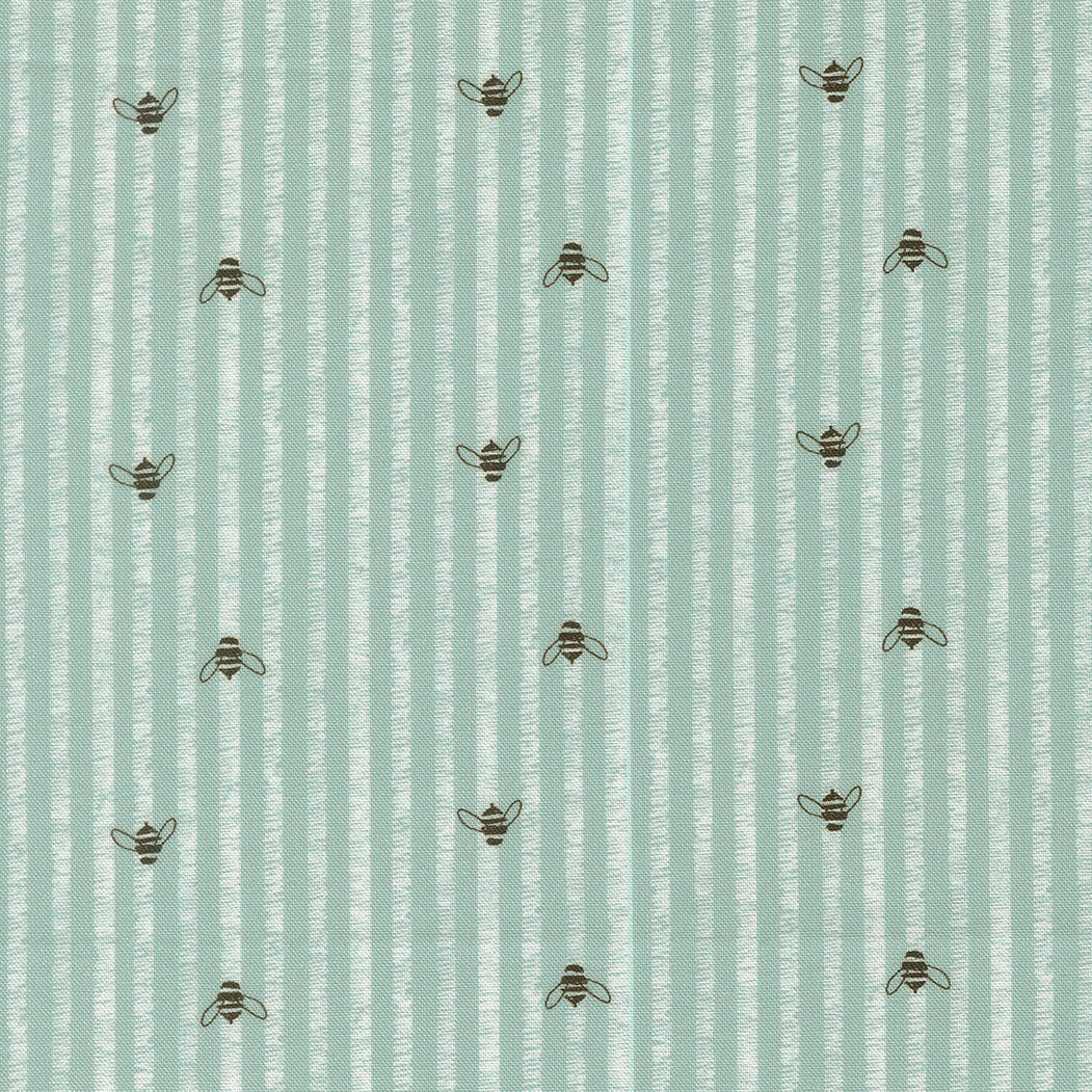 Fabric Moda Stream Bee Stripes Pollinators by the Quarter Yard 48816-16