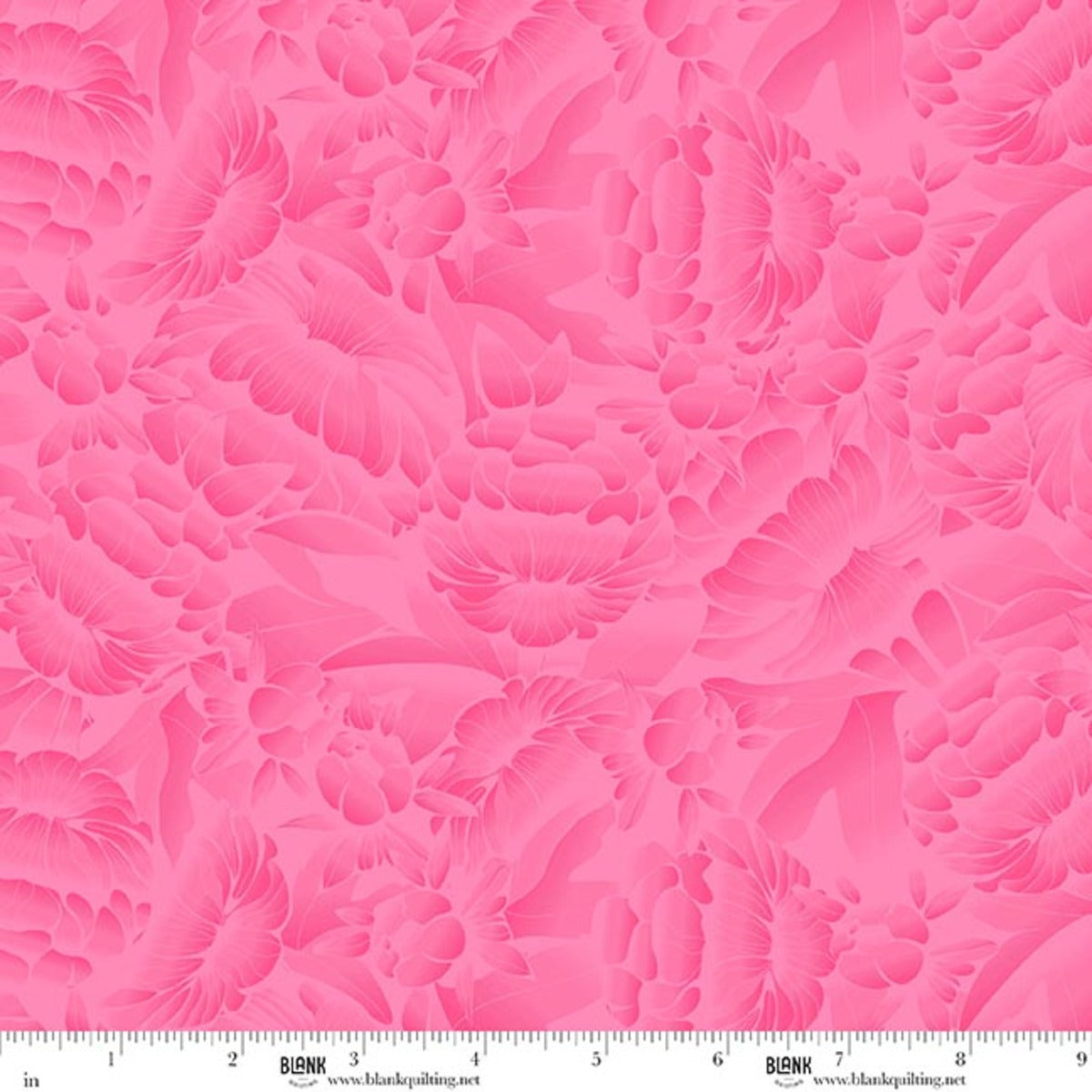 Fabric Blank Quilting Hot Pink Ombre Floral Florique 118" Wide Back by the Quarter Yard 4895-22
