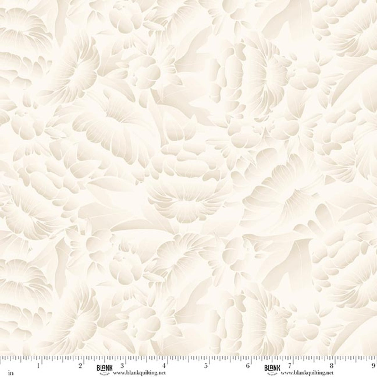 Fabric Blank Quilting Cream Ombre Floral Florique 118" Wide Back by the Quarter Yard 4895-40