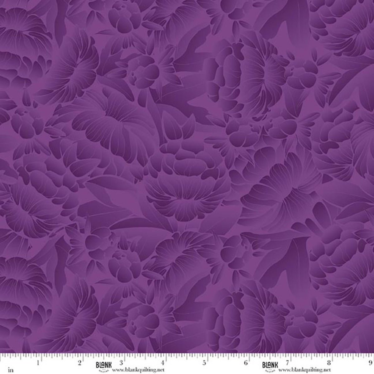 Fabric Blank Quilting Purple Ombre Floral Florique 118" Wide Back by the Quarter Yard 4895-55