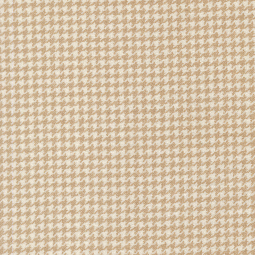 Fabric Moda Cream Houndstooth Flannel Gathering Basics by the Quarter Yard 49340-11F