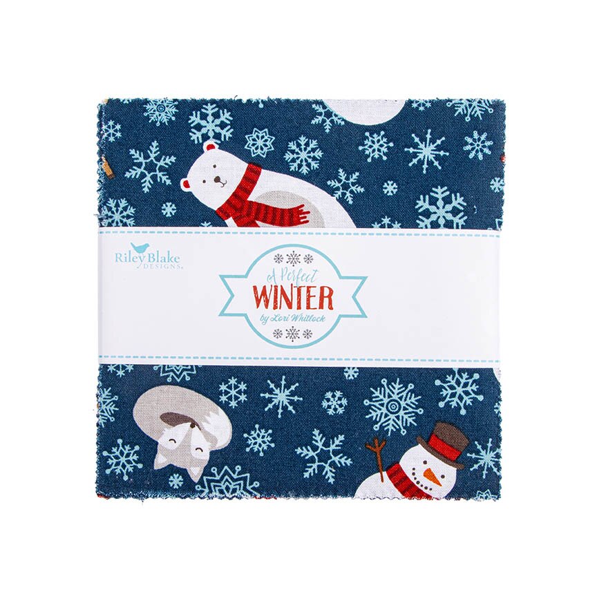 Fabric Riley Blake Precuts A Perfect Winter 5" Stacker 5-17990-42