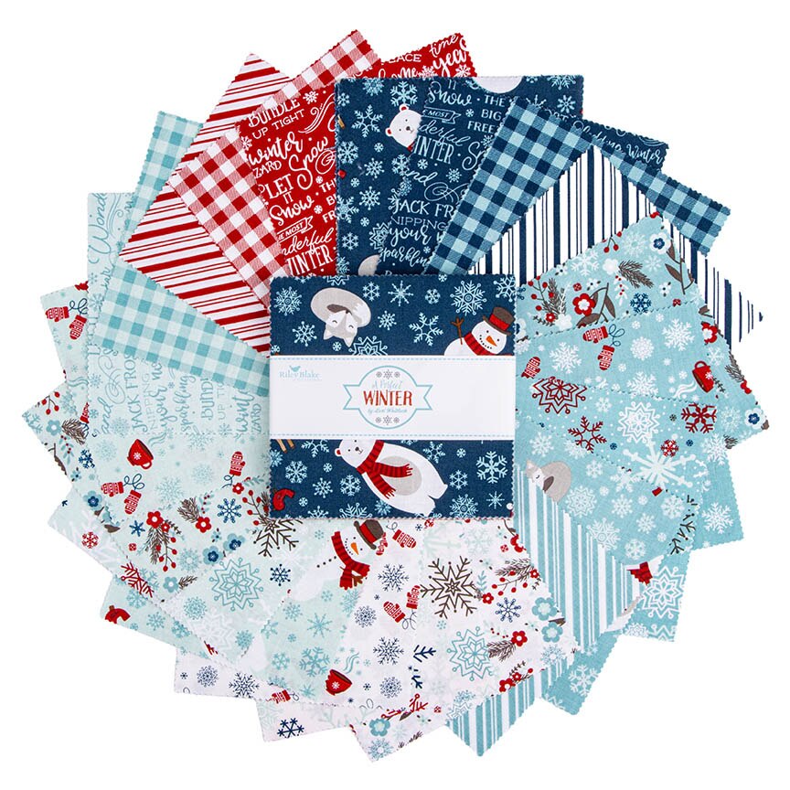 Fabric Riley Blake Precuts A Perfect Winter 5" Stacker 5-17990-42
