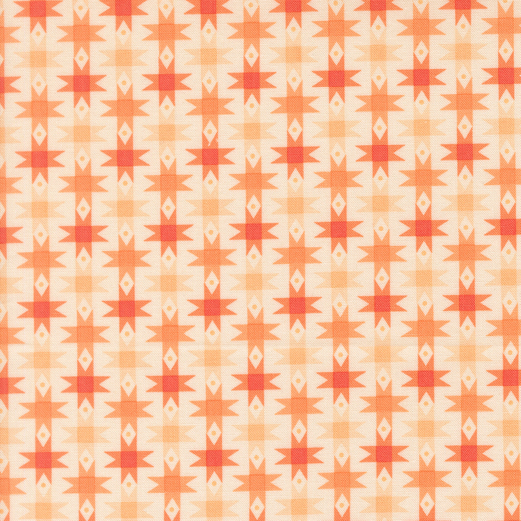 Fabric Moda Peach Ribbon Stars Popcorn by the Quarter Yard 51281-19