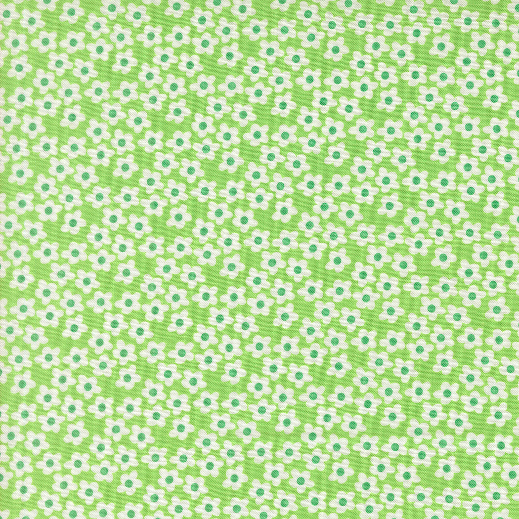 Fabric Moda Mint Popcorn Flowers Popcorn by the Quarter Yard 51282-16