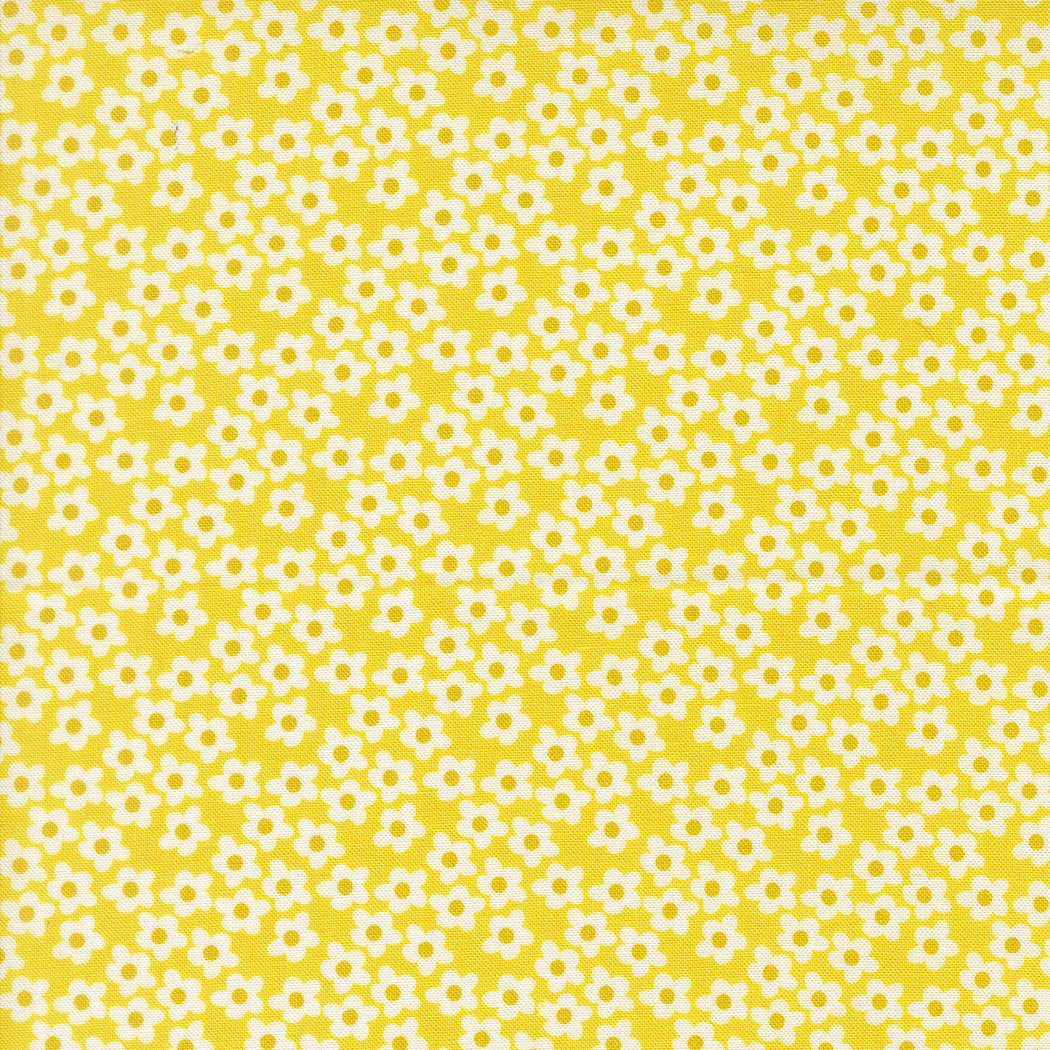 Fabric Moda Chartreuse Popcorn Flowers Popcorn by the Quarter Yard 51282-24
