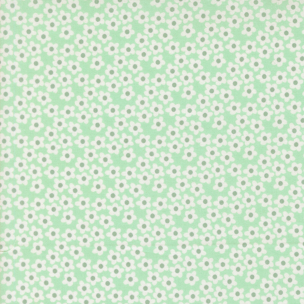 Fabric Moda Aqua Popcorn Flowers Popcorn by the Quarter Yard 51282-27