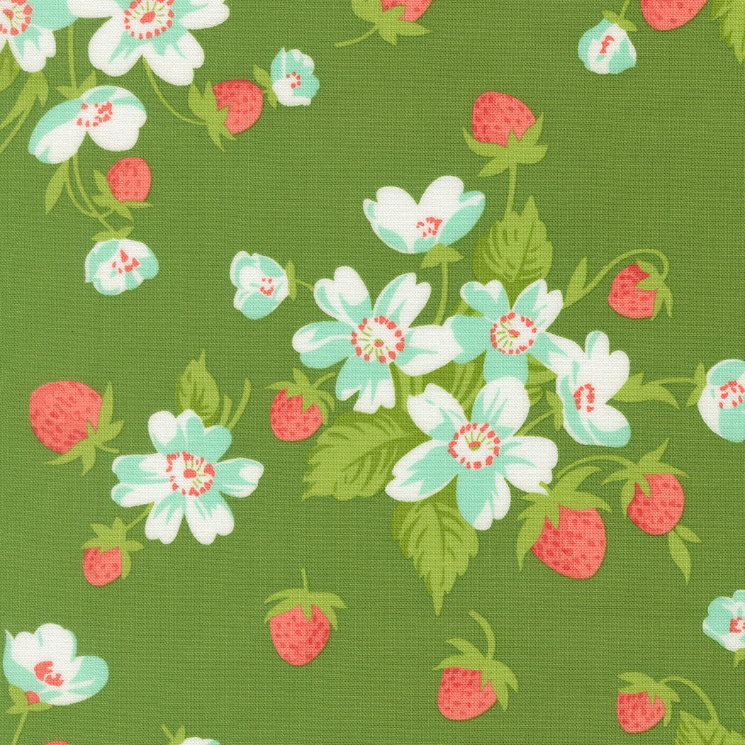 Fabric Moda Green In Bloom Bloomsberry by the Quarter Yard 55350-15