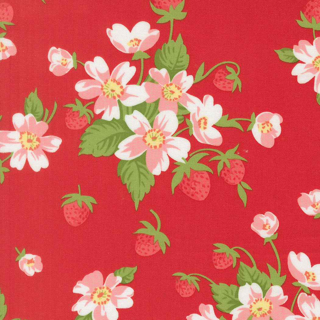 Fabric Moda Red In Bloom Bloomsberry by the Quarter Yard 55350-18