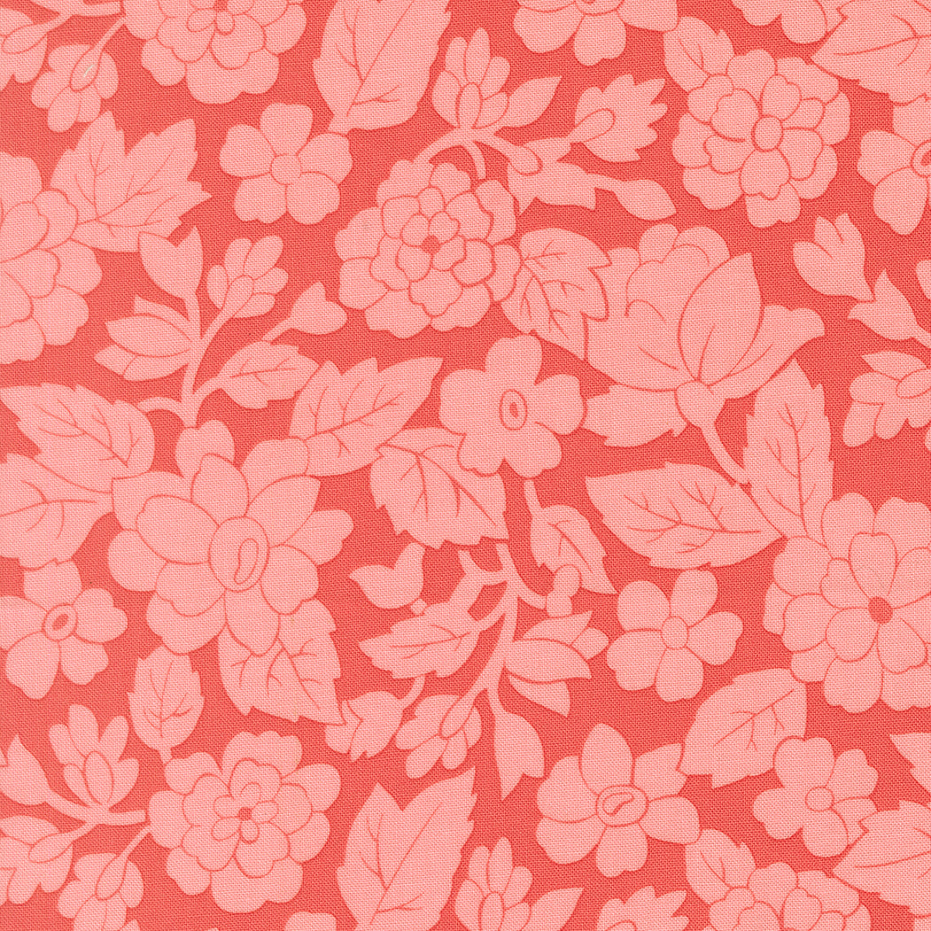 Fabric Moda Nantucket Red London Bloomsberry by the Quarter Yard 55351-17