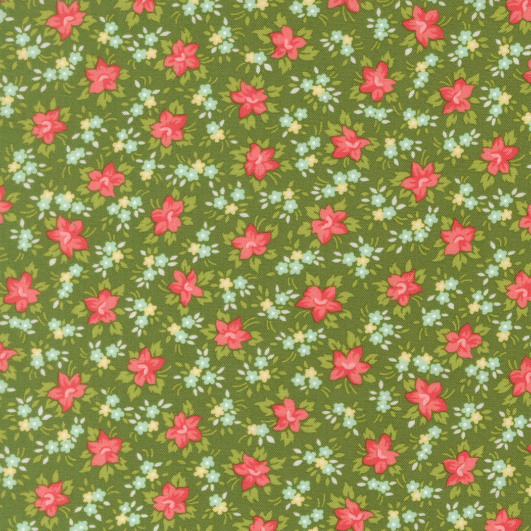 Fabric Moda Green Marylebone Bloomsberry by the Quarter Yard 55353-15