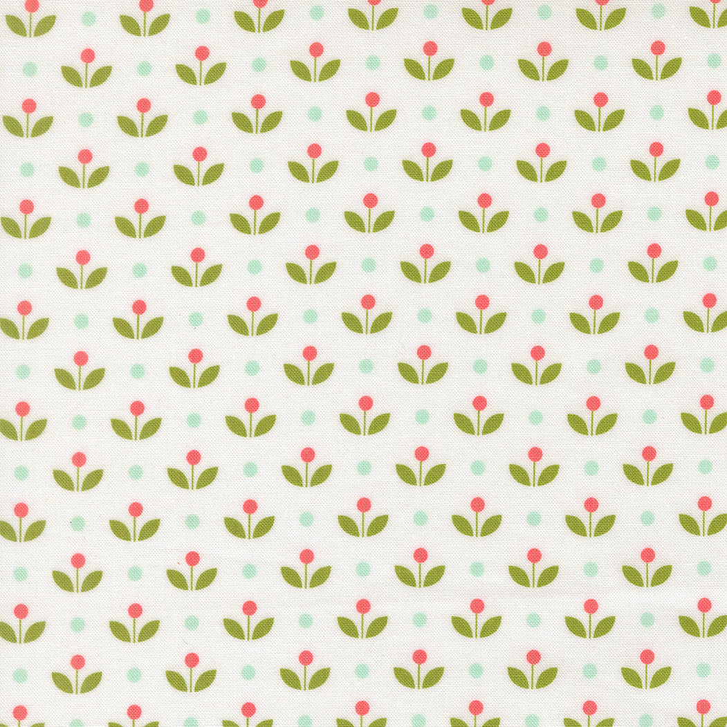 Fabric Moda White Mayfair Bloomsberry by the Quarter Yard 55357-11