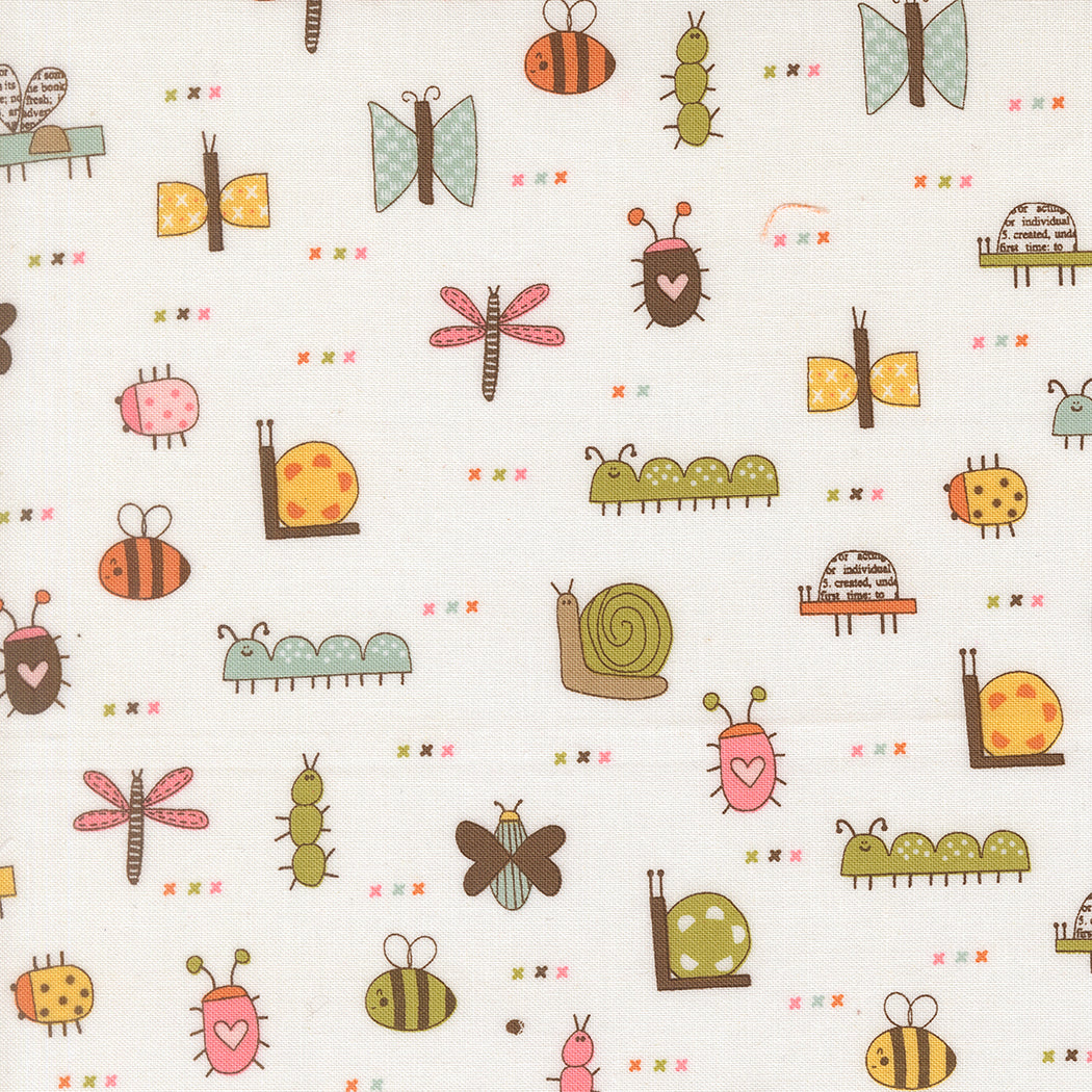 Fabric Moda Cloud The Bugs Bug Collector by the Quarter Yard 55731-11