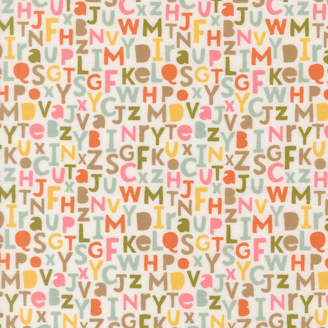 Fabric Moda Cloud Alphabet Bug Collector by the Quarter Yard 55732-11