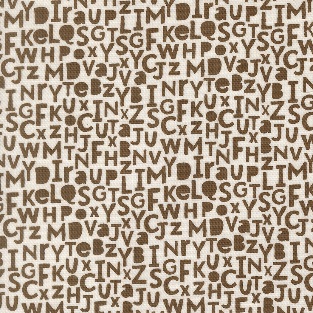 Fabric Moda Dirt Alphabet Bug Collector by the Quarter Yard 55732-28