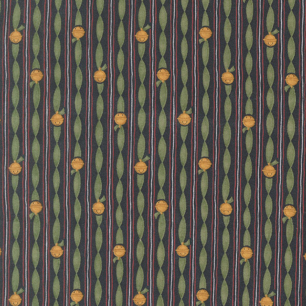 Fabric Moda Night Sky Jingle Bell Stripes When Snow Falls by the Quarter Yard 56176-13