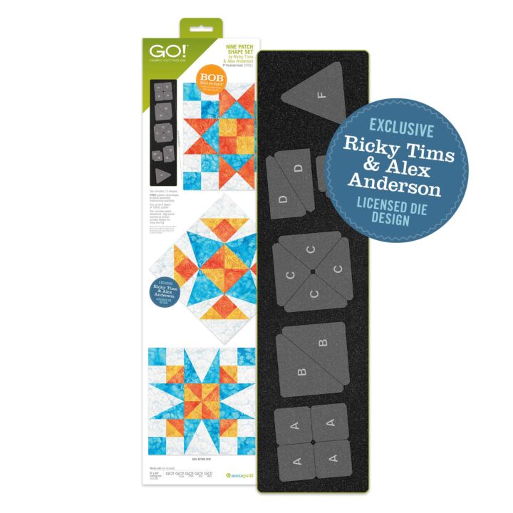 AccuQuilt GO! Nine Patch Shape Set - 9" Finished Die by Ricky Tims & Alex Anderson 57011