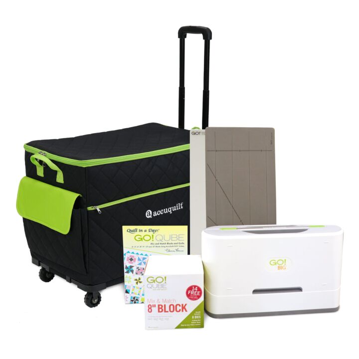 AccuQuilt Ready Set GO! Big Ultimate Fabric Cutting System + Travel Totes 56498