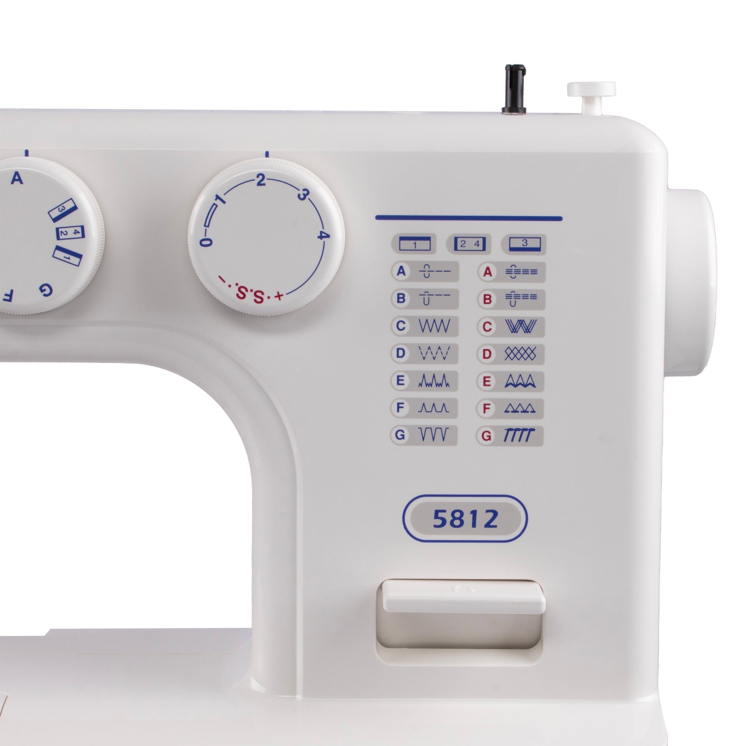close up image of the Janome 5812 Sewing Machine 