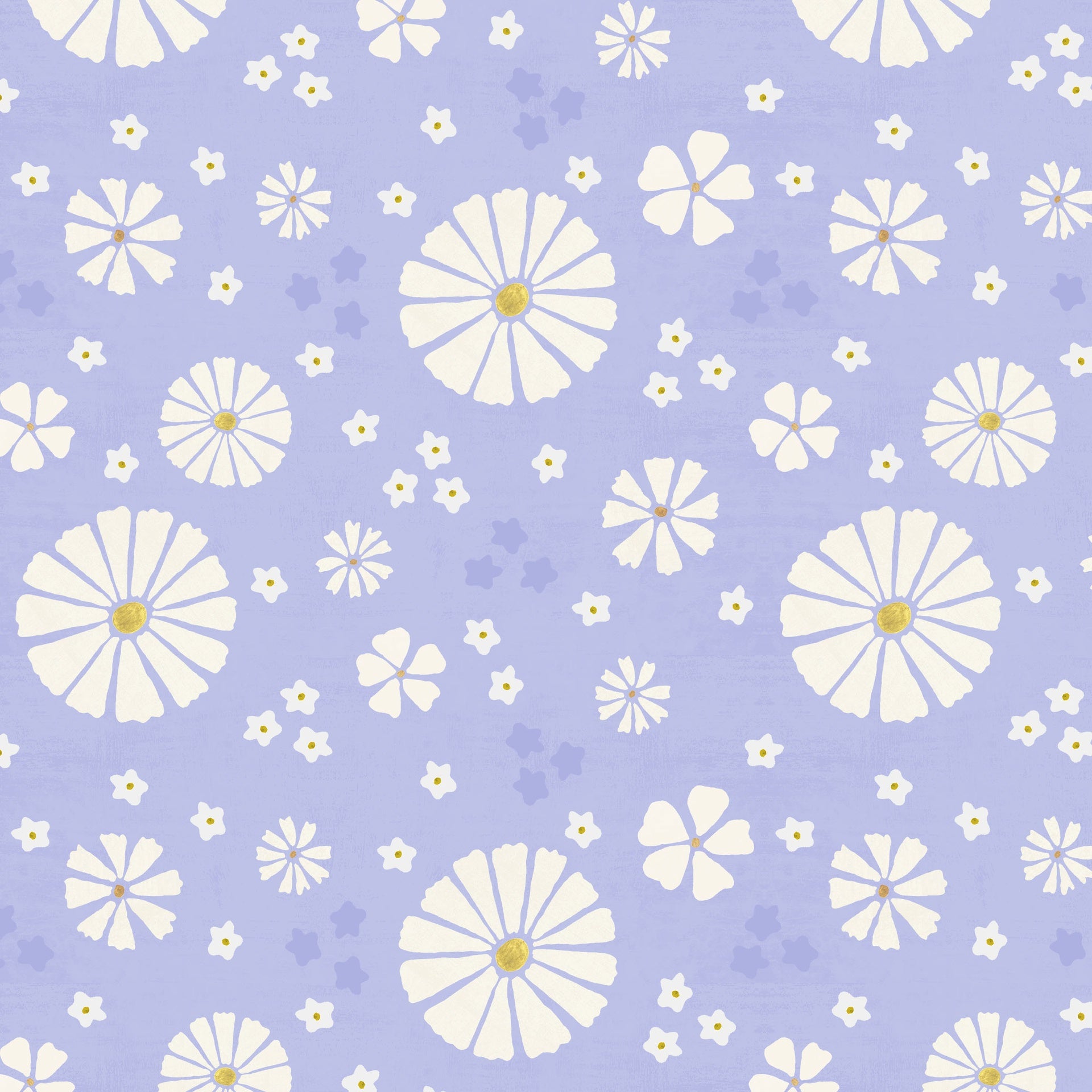 Fabric Lumin Tide + Loom Purple Floral Lavender Whimsy by the Quarter Yard T115-002-616