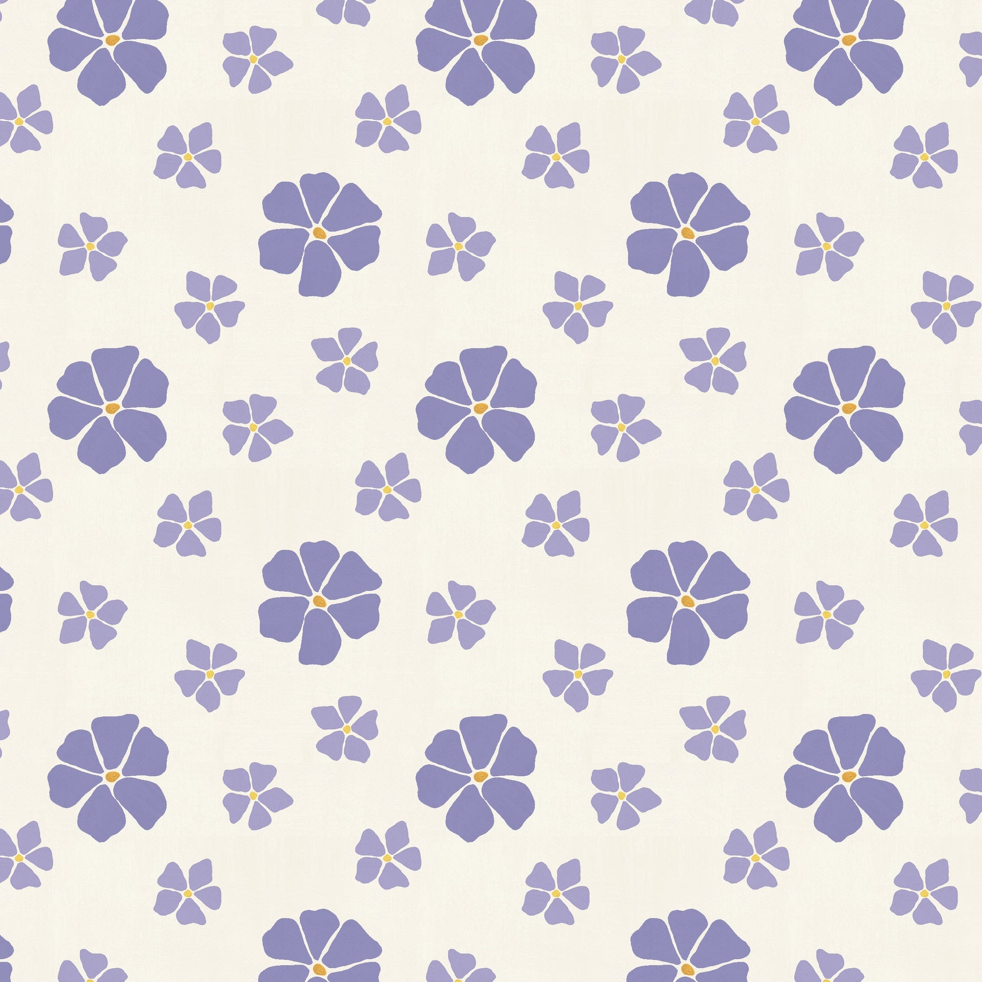 Fabric Lumin Tide + Loom Cream Floral Toss Lavender Whimsy by the Quarter Yard T115-003-166