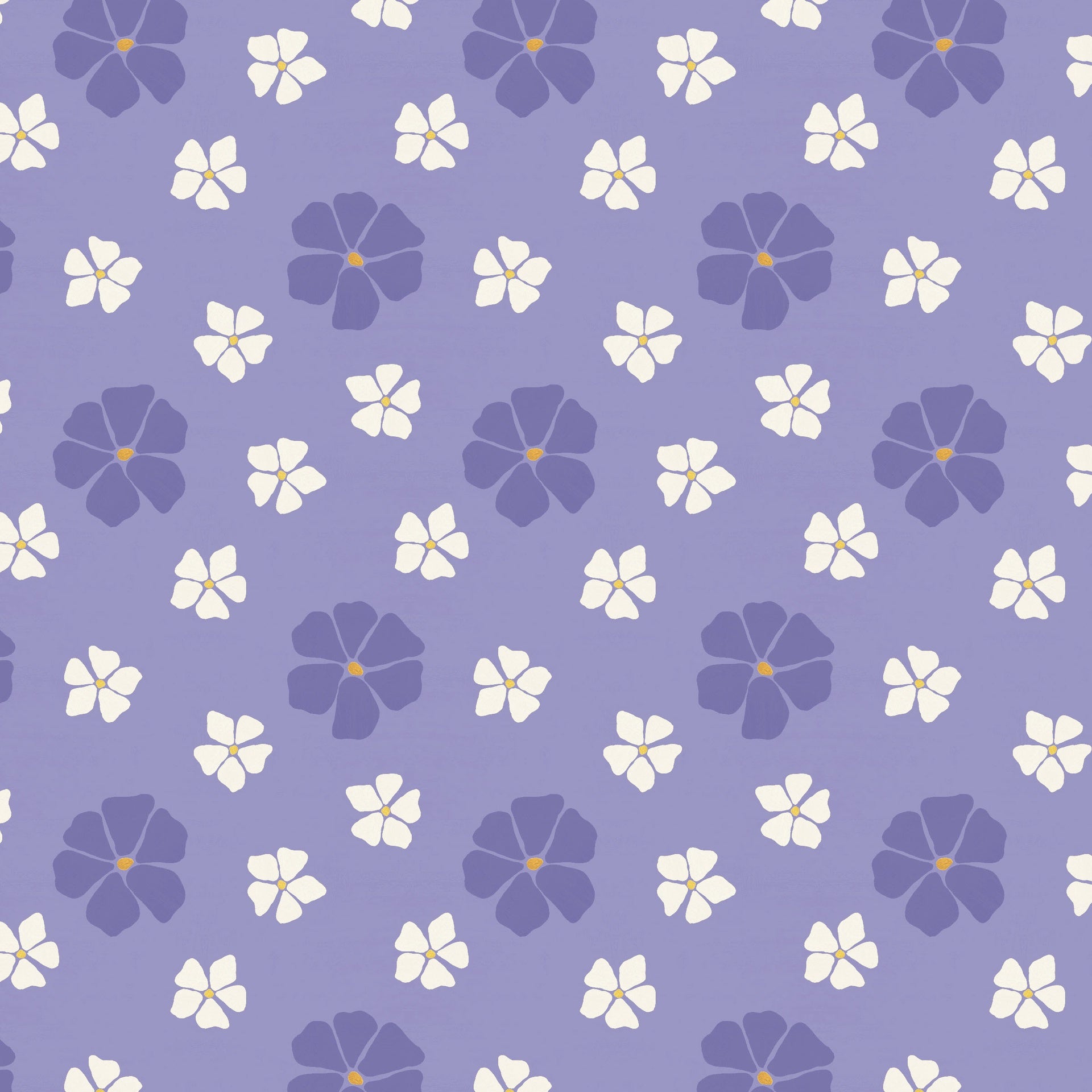 Fabric Lumin Tide + Loom Purple Floral Toss Lavender Whimsy by the Quarter Yard T115-003-661