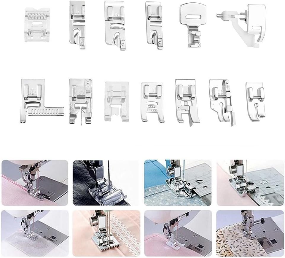 Juego de prensatelas de caña baja de 32 piezas