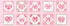 Fabric P & B Textiles Pink Charming Blocks Coquette Charm by the Quarter Yard 6485-PINK