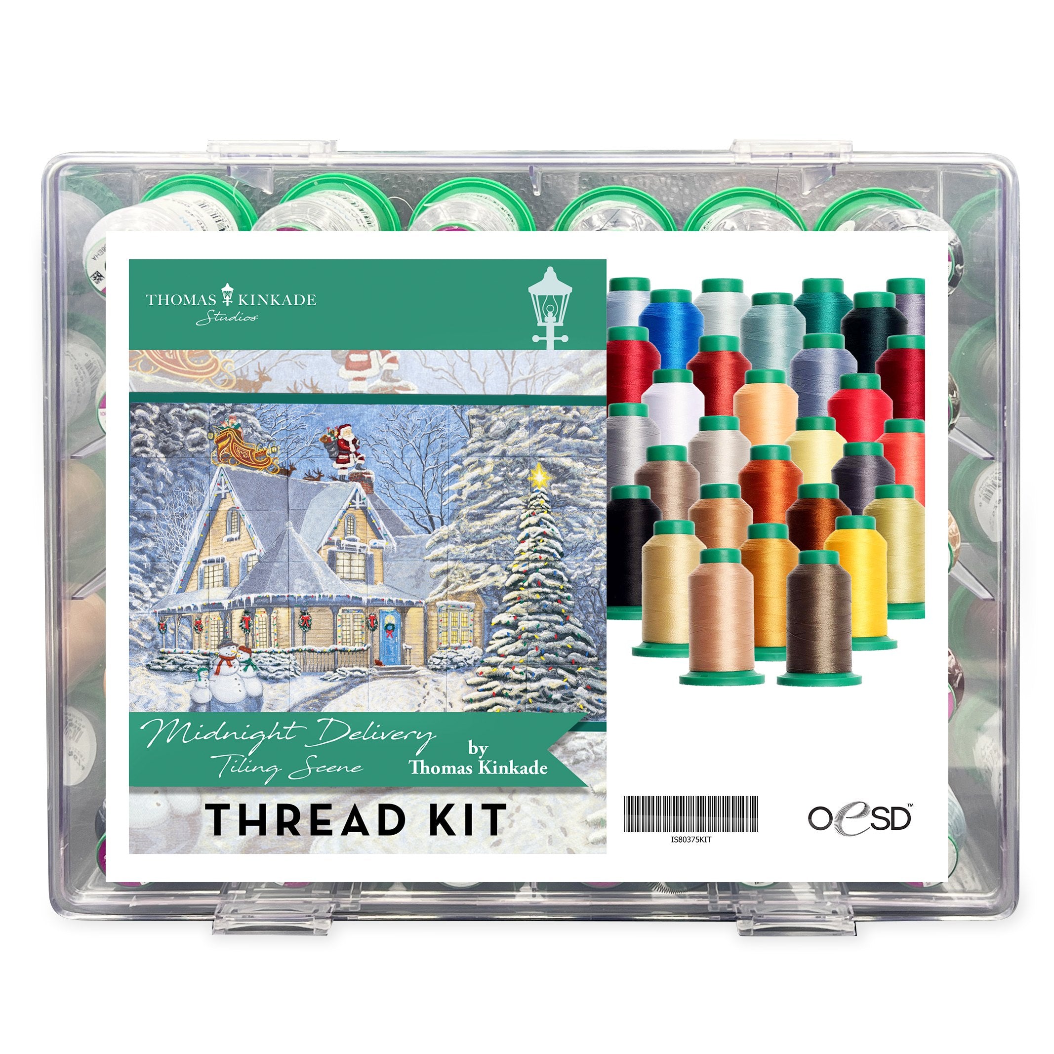 Isacord Midnight Delivery Tiling Scene Thread Kit 31 Spools IS80375KIT