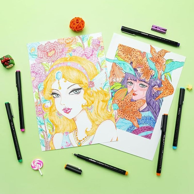 Ohuhu Hana Highway 18ct Fineliner Drawing Pens Y30-80600-54 for Sale at World Weidner