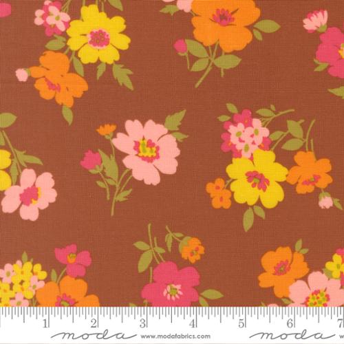 Fabric Moda Rust Groovy Garden Happy Daze by the Quarter Yard 33843-20