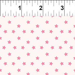 Fabric In The Beginning Pink Stars Go Cowgirl! by the Quarter Yard 8GC-1