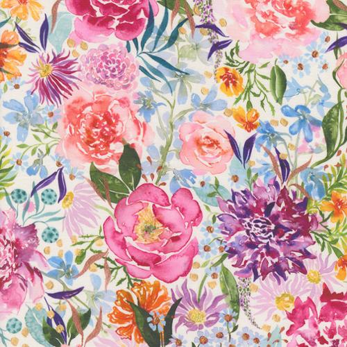 Fabric Moda Cloud Midsummer Bloom Soulstice 108" Wide Back by the Quarter Yard 108039-11
