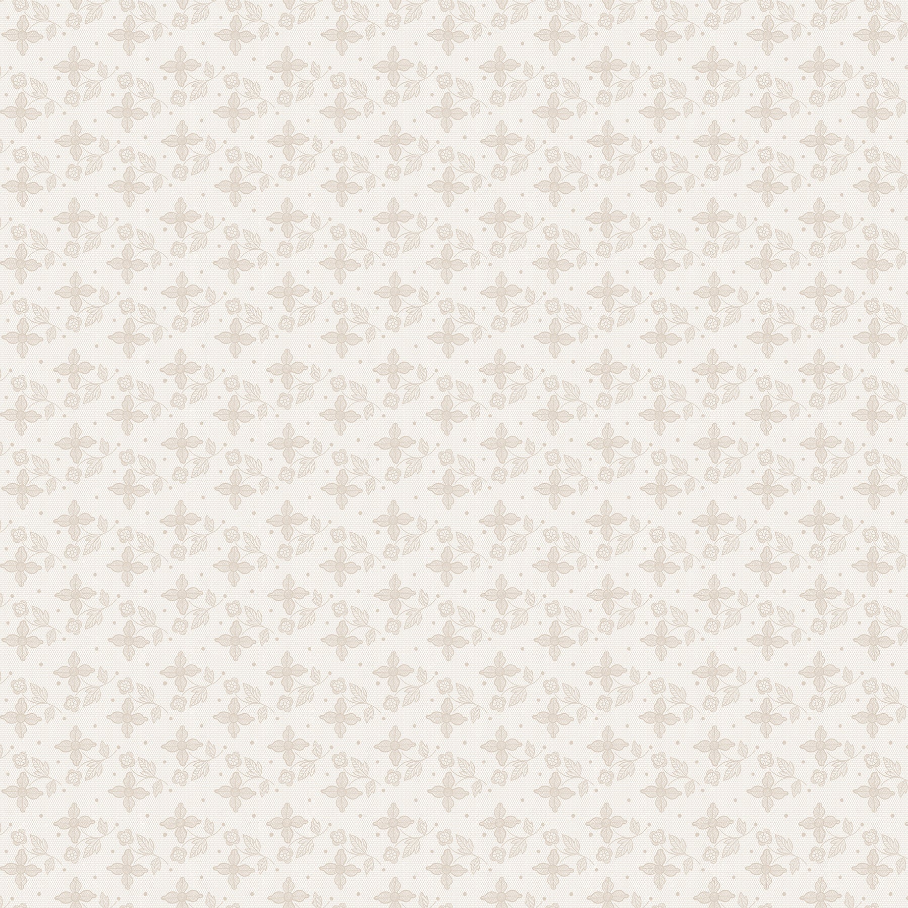 Fabric FIGO Cream Lace Cherry Orchard by the Quarter Yard 91320-11