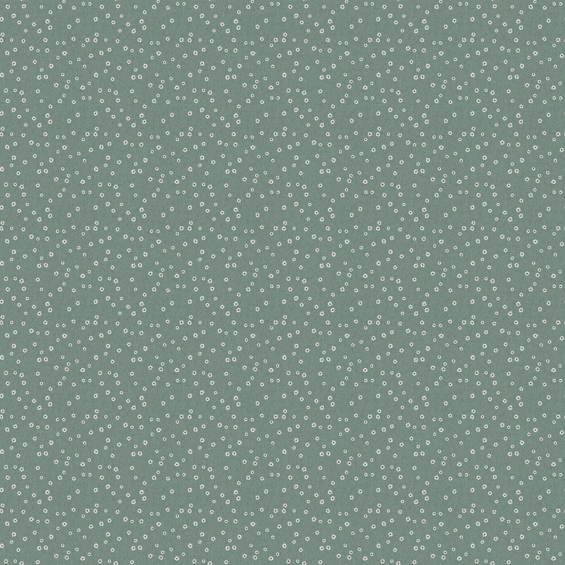 Fabric FIGO Green Daisies Cherry Orchard by the Quarter Yard 91322-64