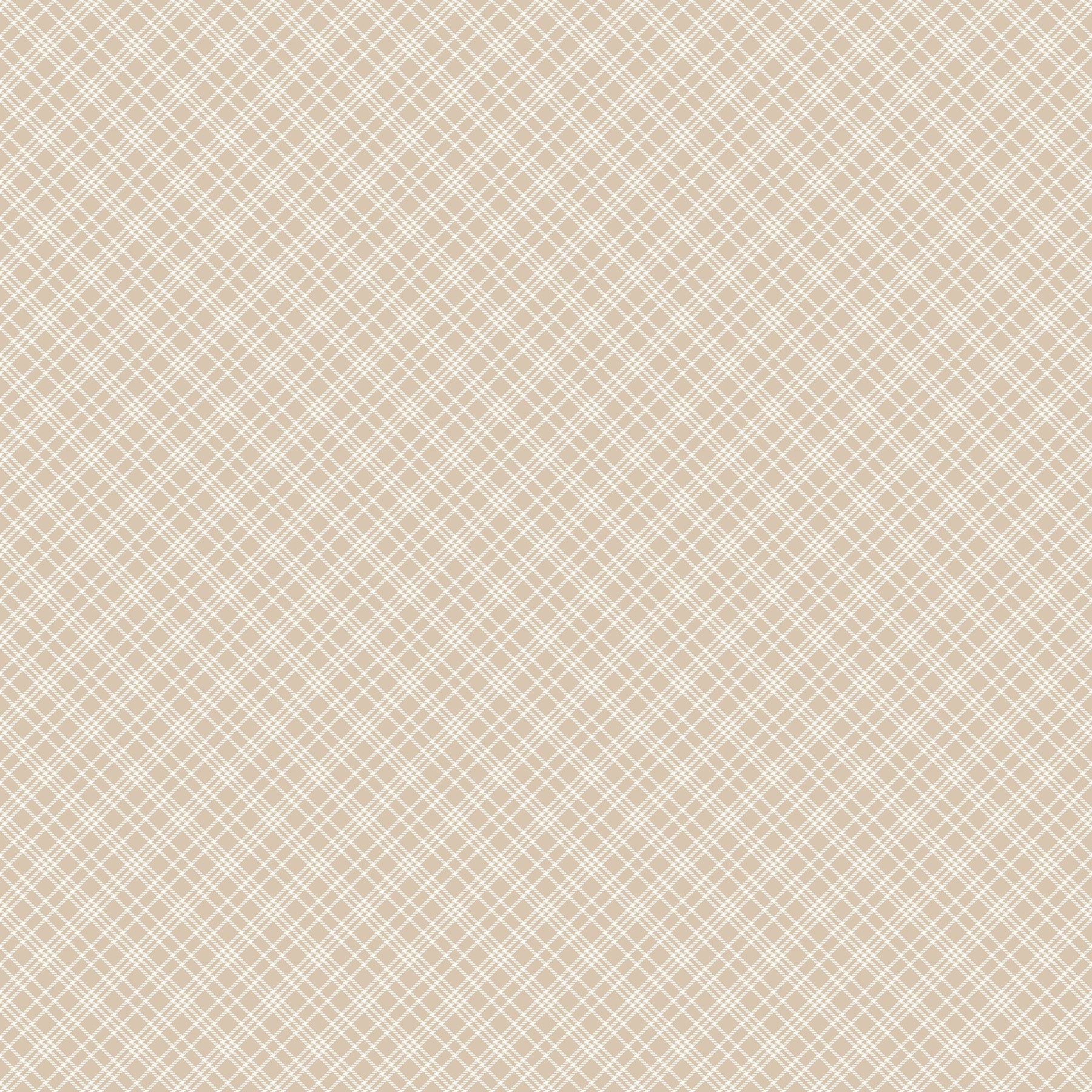 Fabric FIGO Taupe Checks Always By My Side by the Quarter Yard 91331-30