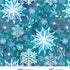 Fabric Studio E Sapphire Blue Snowflakes Ice Stellar 108" Wide Back by the Quarter Yard 9191-77