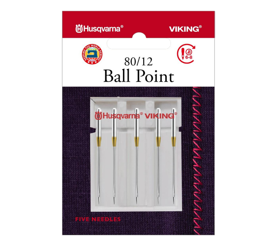 Husqvarna Viking 5pk Ball Point Needles 80/12