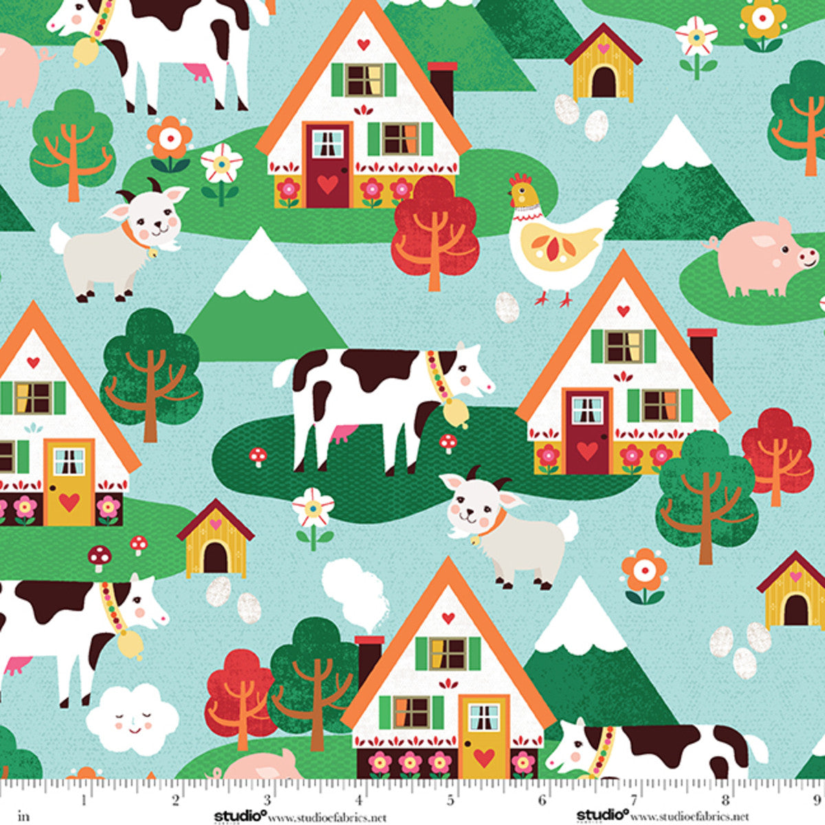 Fabric Studio E Alpine Meadow Alpine Farmhouse The G.O.A.T. by the Quarter Yard 9252-16