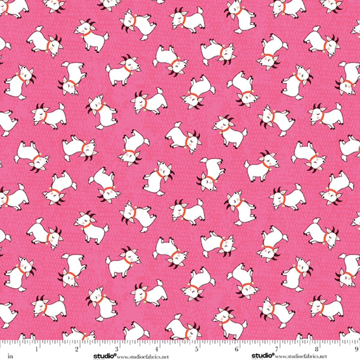 Fabric Studio E Alpine Rose Little Goats The G.O.A.T. by the Quarter Yard 9255-28