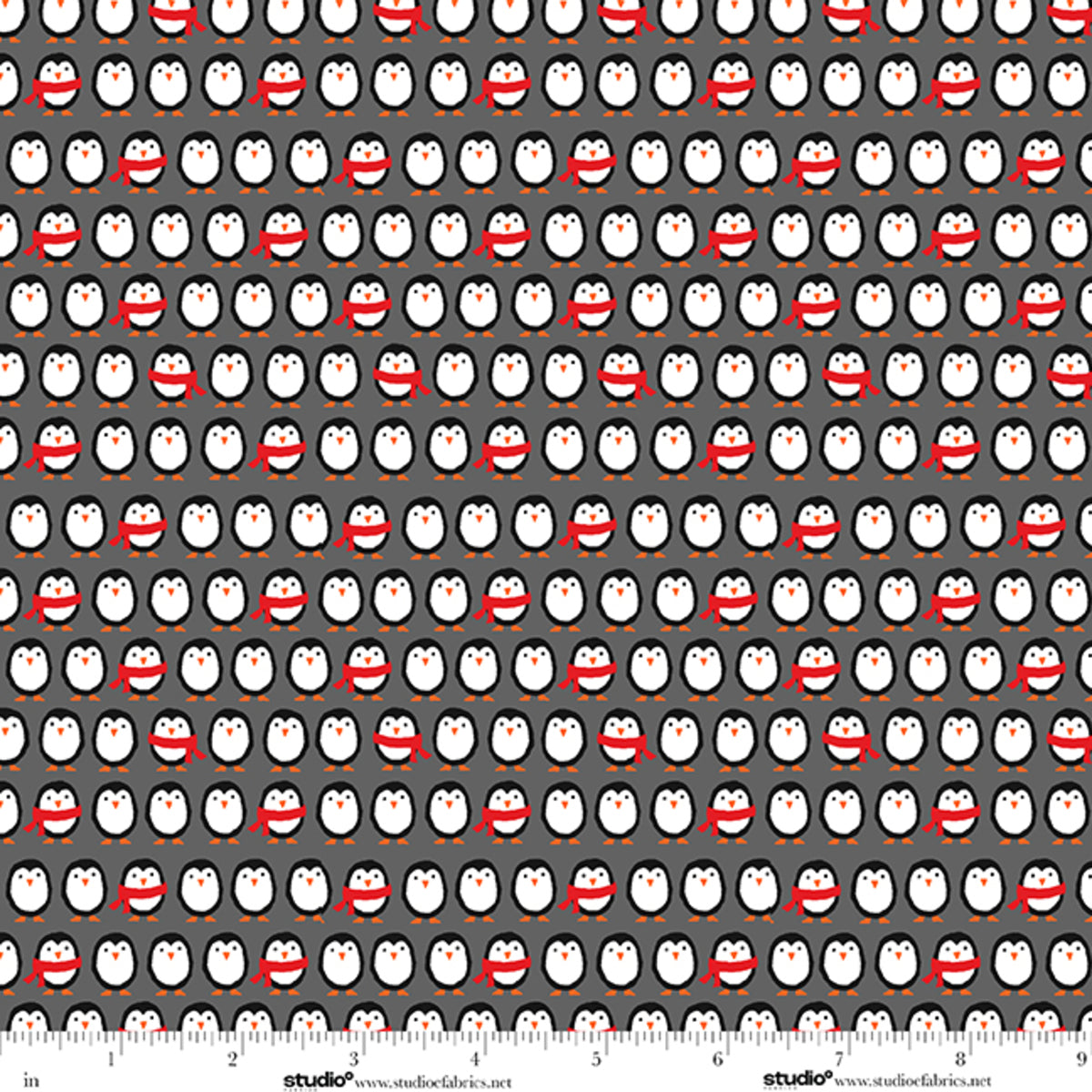 Fabric Studio E Storm Mini Penguins The Cool Club by the Quarter Yard 9334-93