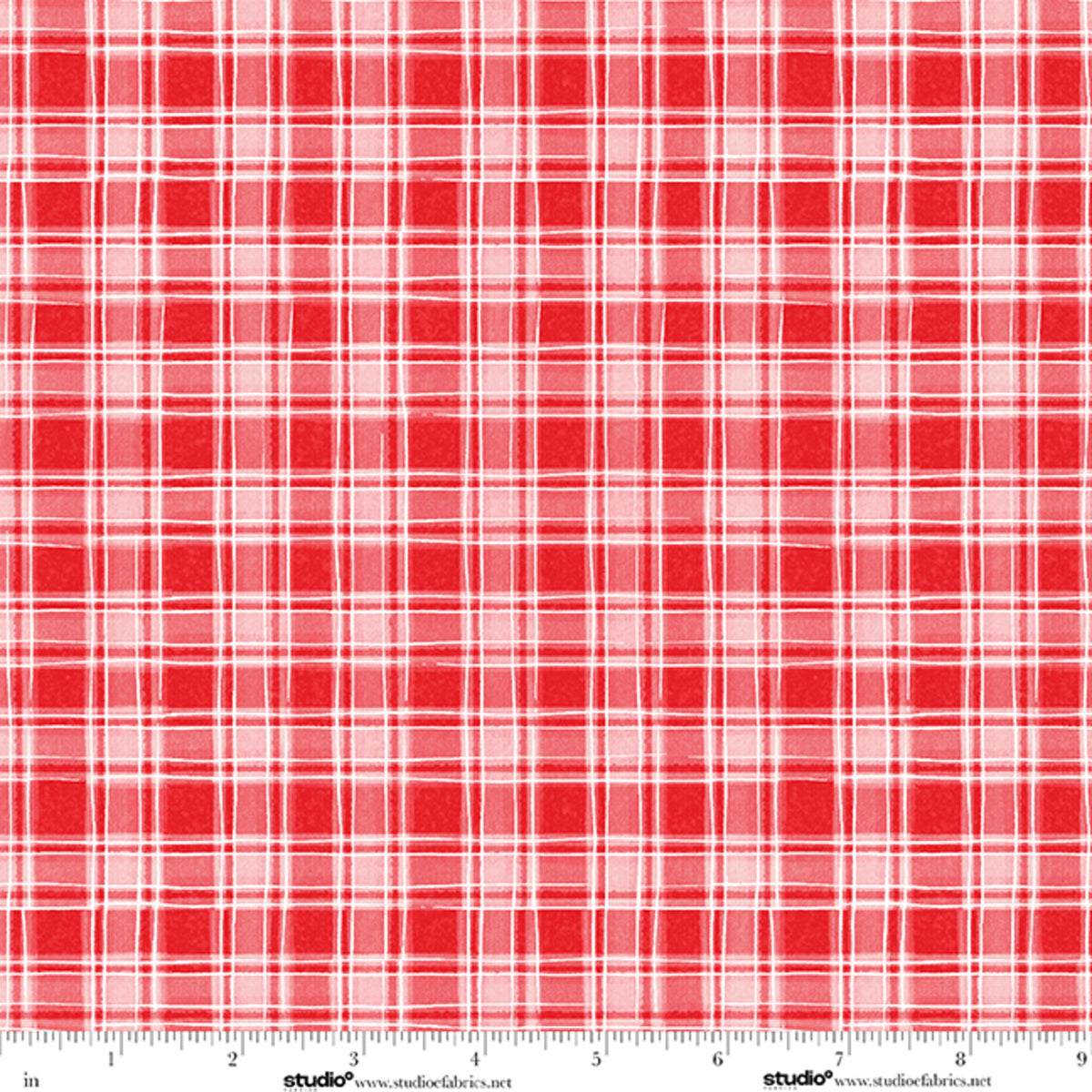 Fabric Studio E Red Plaid The Cool Club by the Quarter Yard 9335-85