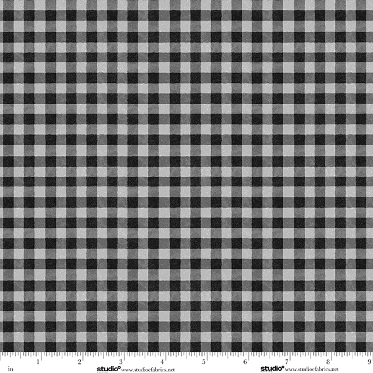 Fabric Studio E Charcoal Gingham The Cool Club by the Quarter Yard 9336-95