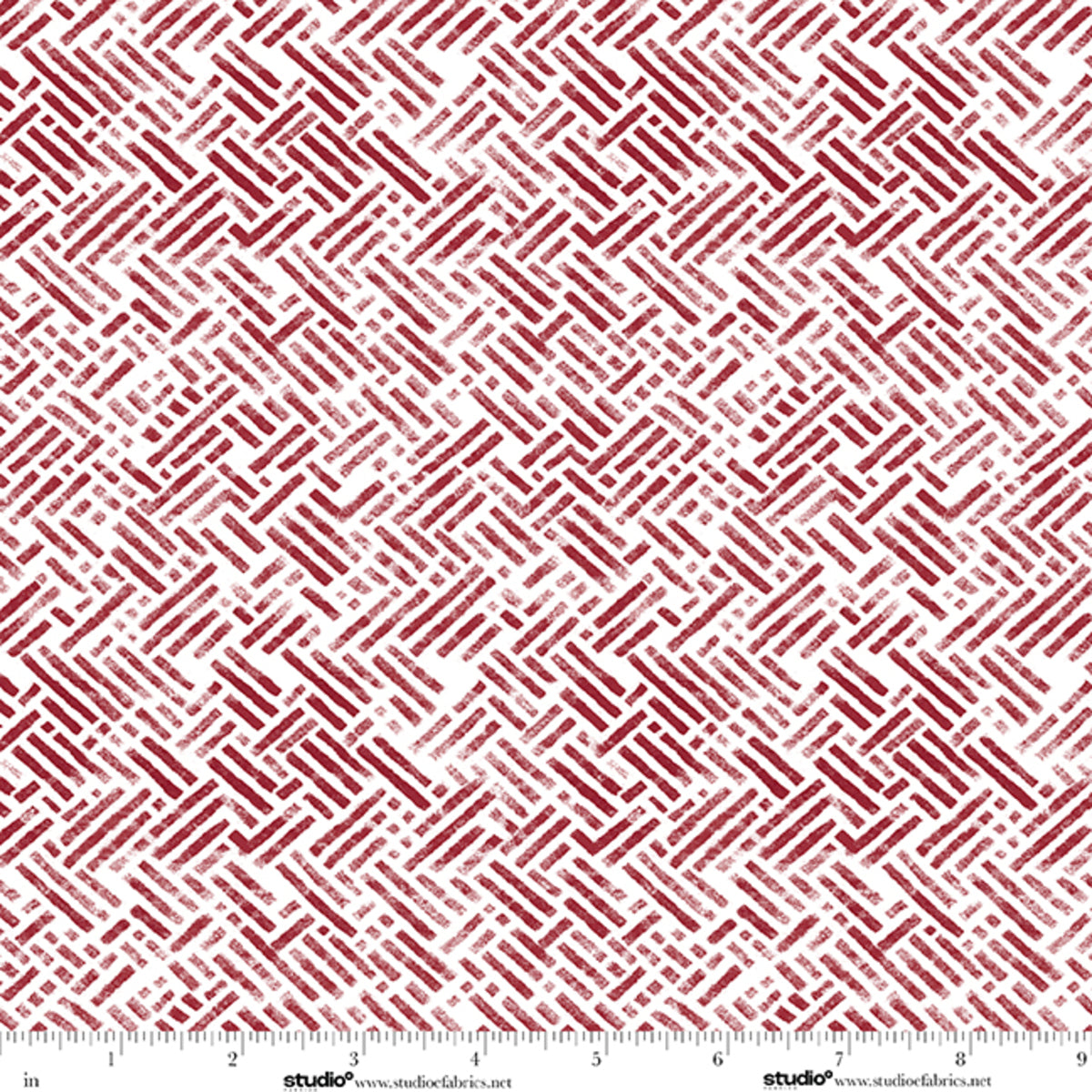 Fabric Studio E Red/White Broken Stripe Stars & Stripes by the Quarter Yard 9343-08