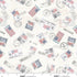 Fabric Studio E Patriotic Postage Toss Stars & Stripes by the Quarter Yard 9347-103