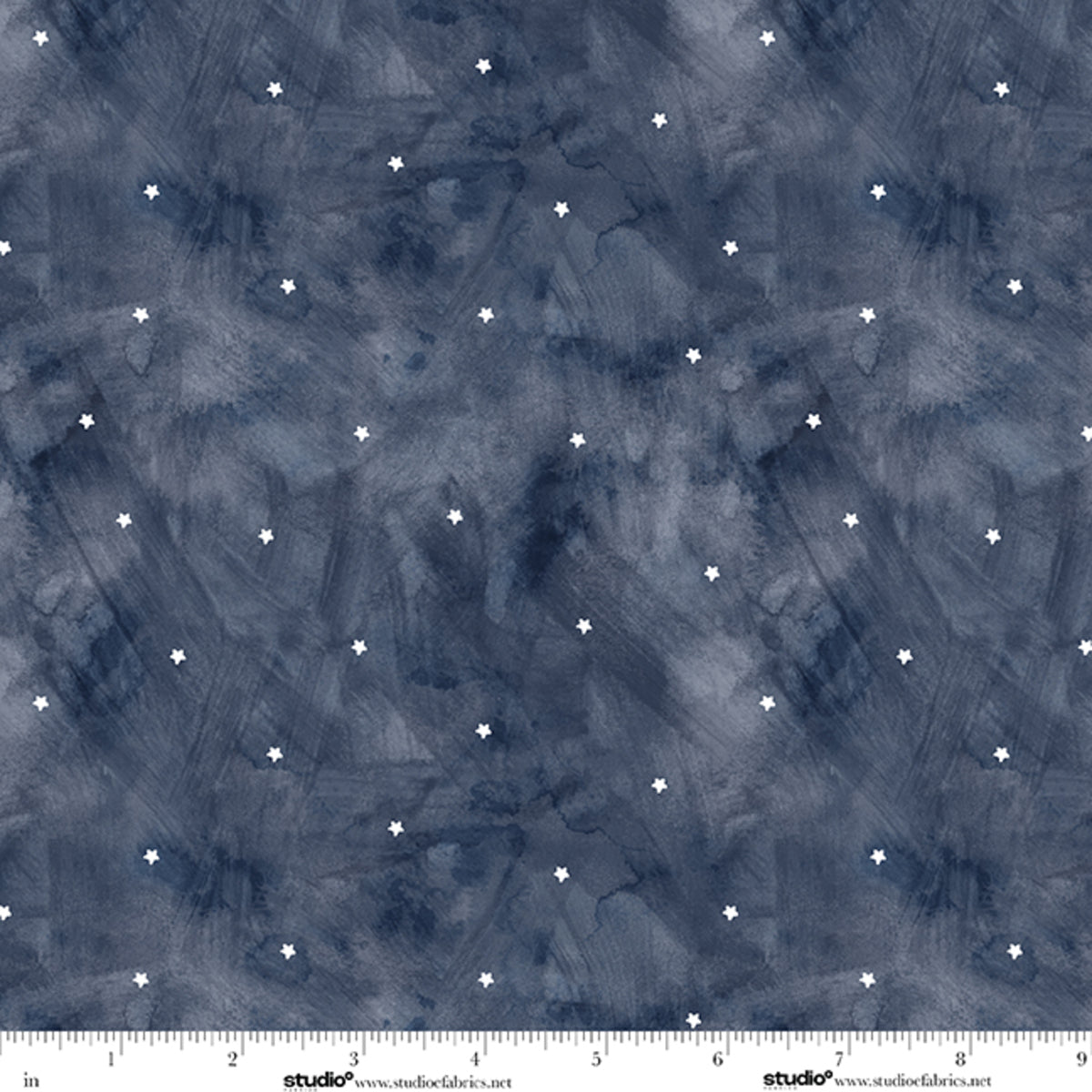 Fabric Studio E Midnight Tiny Stars Stars & Stripes by the Quarter Yard 9349-74