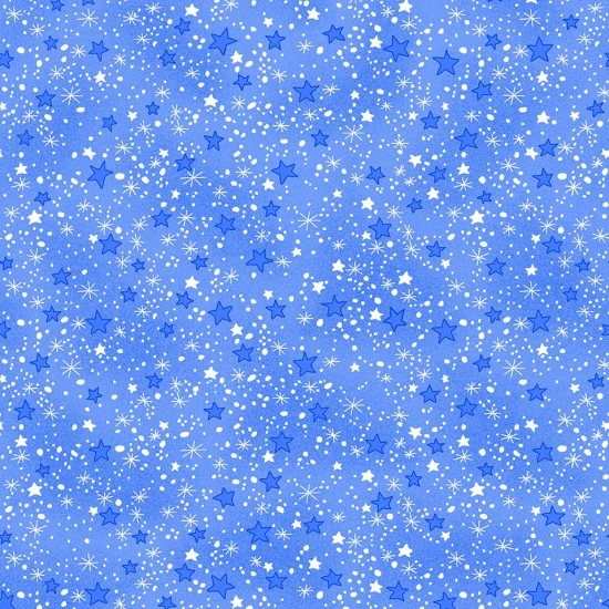 Fabric A.E. Nathan Blue Mini Stars Comfy Flannel Prints by the Quarter Yard 9831-11