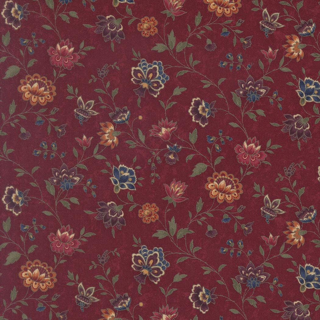 Fabric Moda Rose Prairie Flowers Honeysuckle Farm by the Quarter Yard 9850-13