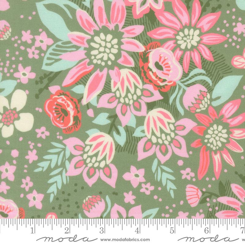 Fabric Moda Sage Floret Floriori by the Quarter Yard 27350-14